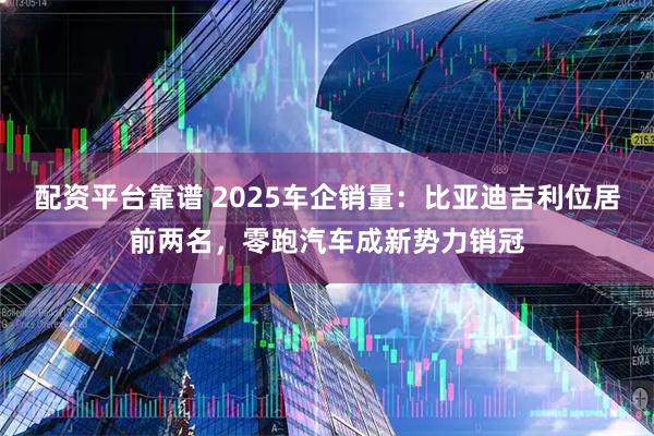 配资平台靠谱 2025车企销量：比亚迪吉利位居前两名，零跑汽车成新势力销冠