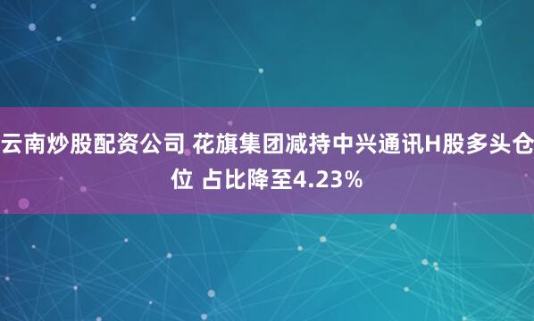 云南炒股配资公司 花旗集团减持中兴通讯H股多头仓位 占比降至4.23%